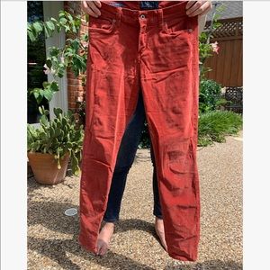 LUCKY BRAND BURNT ORANGE CORDUROY PANT